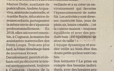 Revue de presse : La MAM des Petits Loups dans La Dépêche